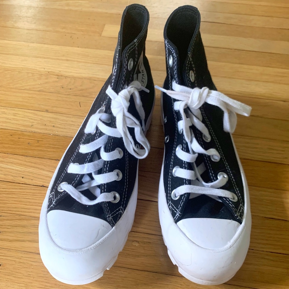 Women's Converse Chuck Taylor All Star Platform Lugged Platform Sneakers Black 8